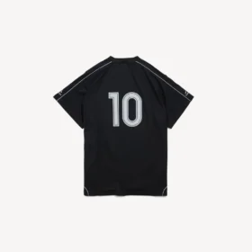 Oversized fodbold-T-shirt til mænd i sort