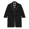 Oversized frakke med rå kanter i buffalo-tern “Black White” 704487TMU181070