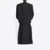 Oversized frakke med rå kanter i buffalo-tern “Black White” 704487TMU181070