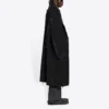 Oversized frakke med rå kanter i buffalo-tern “Black White” 704487TMU181070