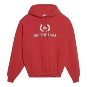Oversized hættetrøje i bomuld med BB-logo “Red” 547765TCV316400