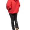 Oversized hættetrøje i bomuld med BB-logo “Red” 547765TCV316400