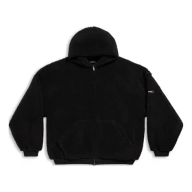 Oversized hættetrøje med lynlås “Black” 768694TKQ261000