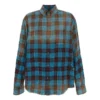 Oversized langærmet skjorte i flannel med tern “Blue Red” 715030TMM116305