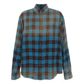 Oversized langærmet skjorte i flannel med tern “Blue Red” 715030TMM116305 Oversized langærmet skjorte i flannel med tern “Blue Red” 715030TMM116305
