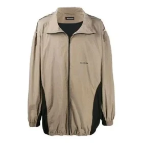 Oversized, letvægts-Track-jakke med lynlås “Neutrals” 625510TDO139577