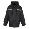 Oversized parka i teknisk stof med jerseyindsats “Black” 746450TOO321000