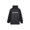 Oversized parka i teknisk stof med jerseyindsats “Black” 746450TOO321000