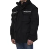 Oversized parka i teknisk stof med jerseyindsats “Black” 746450TOO321000