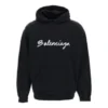 Oversized popover-hettetrøje med script-logo “Black White” 674986TMVB51070