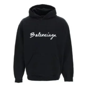 Oversized popover-hettetrøje med script-logo “Black White” 674986TMVB51070