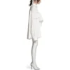 Oversized skjorte med knudede ærmer “White” 768553TPO359000