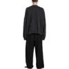 Oversized sweatshirt med huller, rund hals “Black Faded” 762718TPVD91055