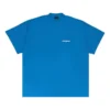 Oversized T-shirt med gennemstreget motiv “Blue” 712398TMVJ64024