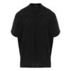 Oversized T-shirt med rund hals i mesh “Sort” 694576TMVD41000