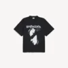 Oversized T-shirt til mænd med “Lady in Shades”-motiv i sort