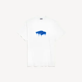 Oversized Wet Brush T-shirt til mænd i hvid