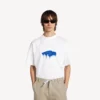 Oversized Wet Brush T-shirt til mænd i hvid Oversized Wet Brush T-shirt til mænd i hvid