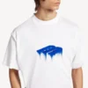 Oversized Wet Brush T-shirt til mænd i hvid Oversized Wet Brush T-shirt til mænd i hvid
