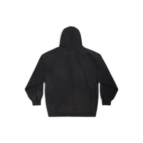 Paris-hettetrøje med lynlås, small fit “Black Faded” 744454TOVI41055