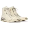 Paris High Top Sneakers “Hvid slidt bomuld og hvid gummi med graffiti” 688752W3RR49010