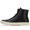 Paris High Top Sneakers “Sort læder og hvid gummi” 688756W3RCA1090