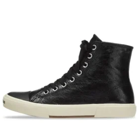 Paris High Top Sneakers “Sort læder og hvid gummi” 688756W3RCA1090 Paris High Top Sneakers “Sort læder og hvid gummi” 688756W3RCA1090