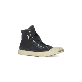 Paris High Top-Sneakers “Sort slidt bomuld og hvid gummi” 688752W3RC11090