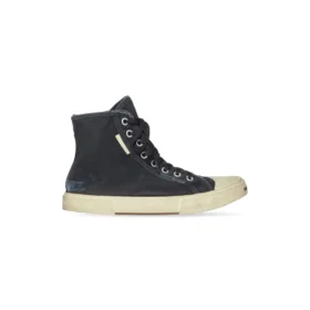 Paris High Top Sneakers “Sort slidt denim og hvid gummi” 688756W3RC11090 Paris High Top Sneakers “Sort slidt denim og hvid gummi” 688756W3RC11090