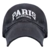 Paris Logo Baseballkasket “Washed Black White” 680748-410B2