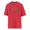Paris Love almindelig T-shirt med tryk, kortærmet, rød 594599TGV435640