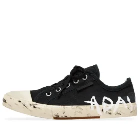 Paris Low Top Graffiti-Sneakers “Sort og hvid slidt bomuld” 688757W3RR51099 Paris Low Top Graffiti-Sneakers “Sort og hvid slidt bomuld” 688757W3RR51099