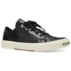 Paris Low Top Sneakers “Sort læder og hvid gummi” 688757W3RCB1090