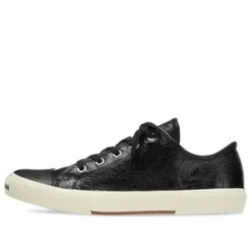 Paris Low Top Sneakers “Sort slidt bomuld og hvid gummi” 688754W3RCB1090