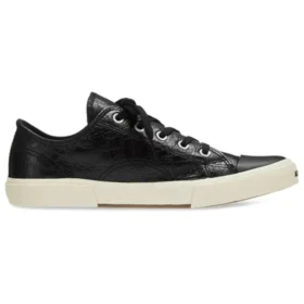 Paris Low Top Sneakers “Sort slidt bomuld og hvid gummi” 688754W3RCB1090