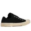 Paris Low Top Sneakers “Sort slidt bomuld og hvid gummi” 688757W3RC21090