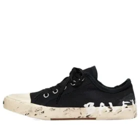 Paris Low Top Sneakers “Sort, slidt bomuld og hvid gummi med graffiti” 688754W3RR51099