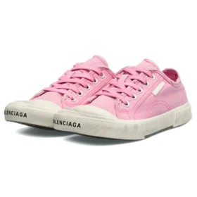 Paris Low Top Sneakers “Vasket lyserød bomuld og hvid gummi” 688757W3RC25590 Paris Low Top Sneakers “Vasket lyserød bomuld og hvid gummi” 688757W3RC25590