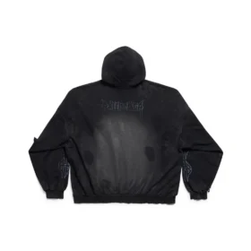 Paris Moon No Pocket Hættetrøje Oversized “Black Faded” 744462TOVE31055