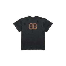 Paris Moon T-shirt med dobbelt front, oversized “Black” 791615TQVY22020 Paris Moon T-shirt med dobbelt front, oversized “Black” 791615TQVY22020