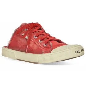 Paris Mules “Rød slidt bomuld og hvid gummi” 693952W3RC36090