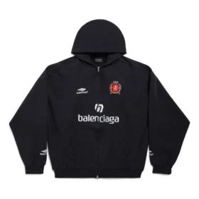 Paris Soccer Hættetrøje, medium pasform, “Black White” 744457TPVS61070