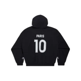 Paris Soccer Hættetrøje, medium pasform, “Black White” 744457TPVS61070