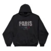 Paris Strass-hættetrøje i Large-pasform “Black” 803265TRVL41000