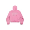 Paris Strass hættetrøje med fuld lynlås, small fit “Faded Pink” 811611TRVL49568