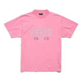 Paris Strass T-shirt Small Fit “Pink Faded” 809122TRVL59568 Paris Strass T-shirt Small Fit “Pink Faded” 809122TRVL59568