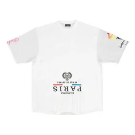 Paris Upside Down T-shirt, oversized “White” 698811TMVC9900