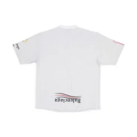 Paris Upside Down T-shirt, oversized “White” 698811TMVC9900