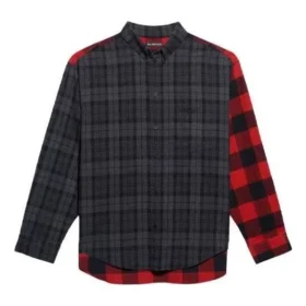 Patchwork-flanellskjorte i ternet mønster “Red Black” 647364TJM136167 Patchwork-flanellskjorte i ternet mønster “Red Black” 647364TJM136167