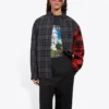 Patchwork-flanellskjorte i ternet mønster “Red Black” 647364TJM136167